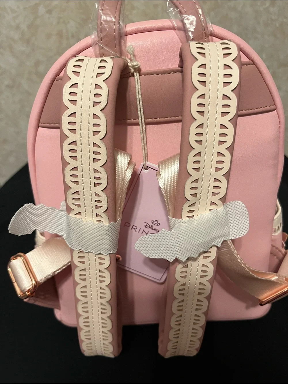 Disney Pink Princess Silhouette Floral Mini Backpack
